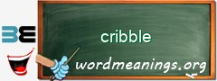 WordMeaning blackboard for cribble